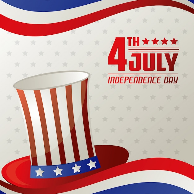 4 juli onafhankelijkheidsdag kaart