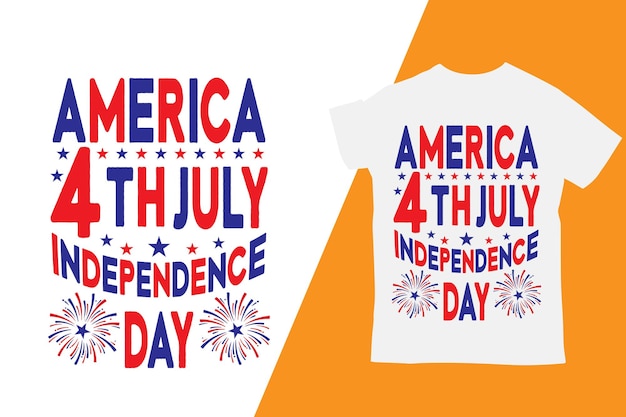 Vector 4 juli onafhankelijkheidsdag t-shirtontwerp