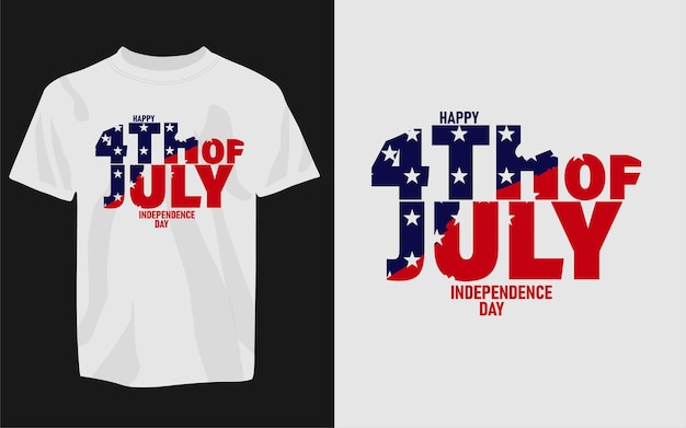 4 juli onafhankelijkheidsdag typografie en vector tshirt ontwerpsjabloon