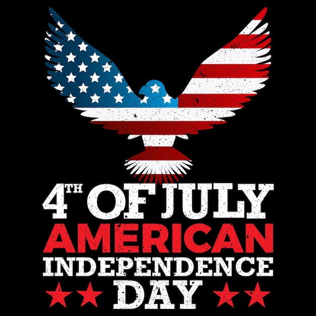 4 juli USA Independence Day t-shirt Design vector