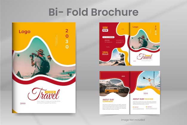 4 page brochure template for travel agency