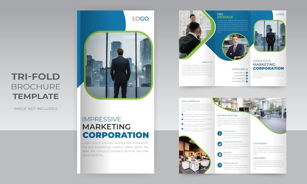 Vector 4 page business or corporate marketing brochure template design