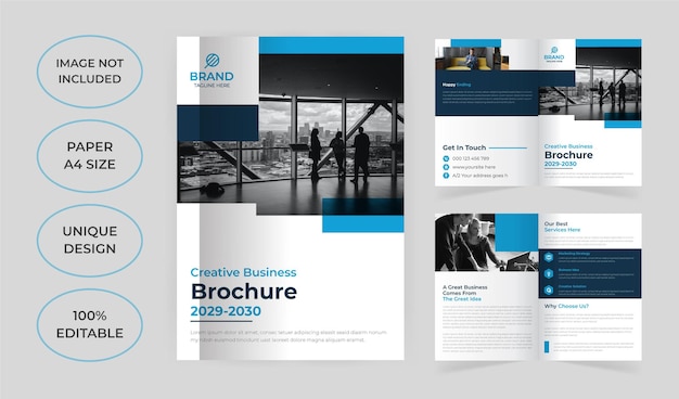 Vector 4 pages brochure template design