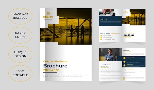 Vector 4 pages brochure template design