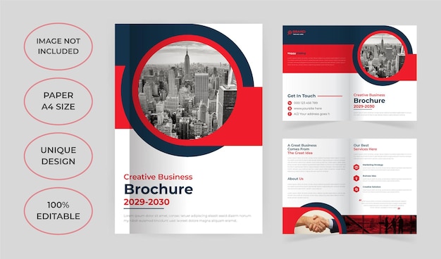 4 pages brochure template design