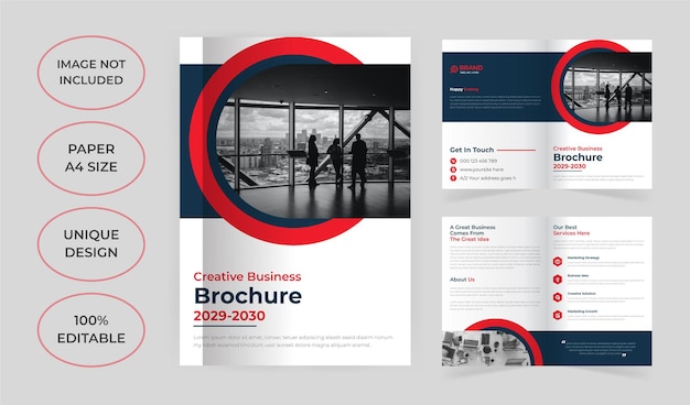 4 pagina's brochure sjabloonontwerp