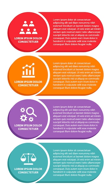 4 stappen infographic flowchart ontwerp sjabloon