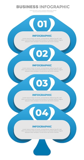 4 단계 비즈니스 infographic 템플릿