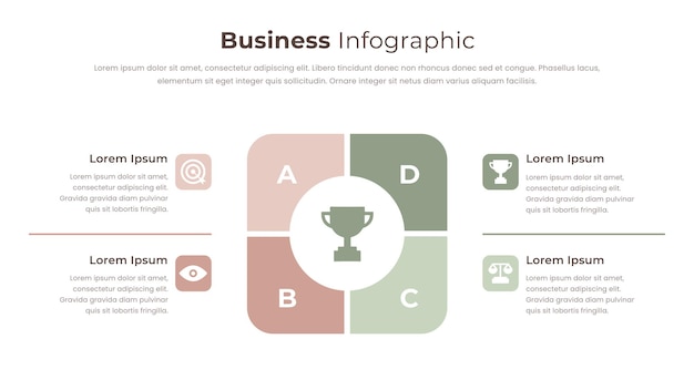 Vector 4 step infographic template