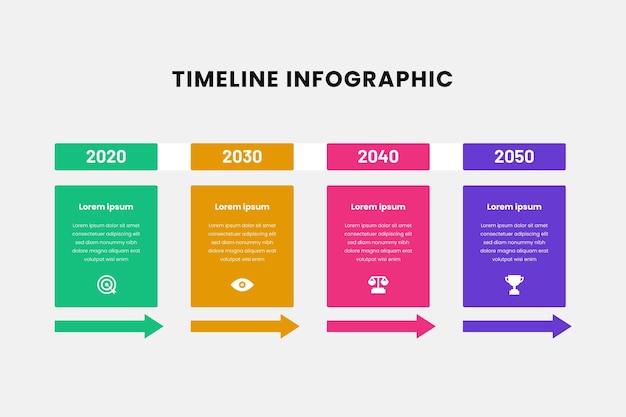 4 step marketing infographic elements