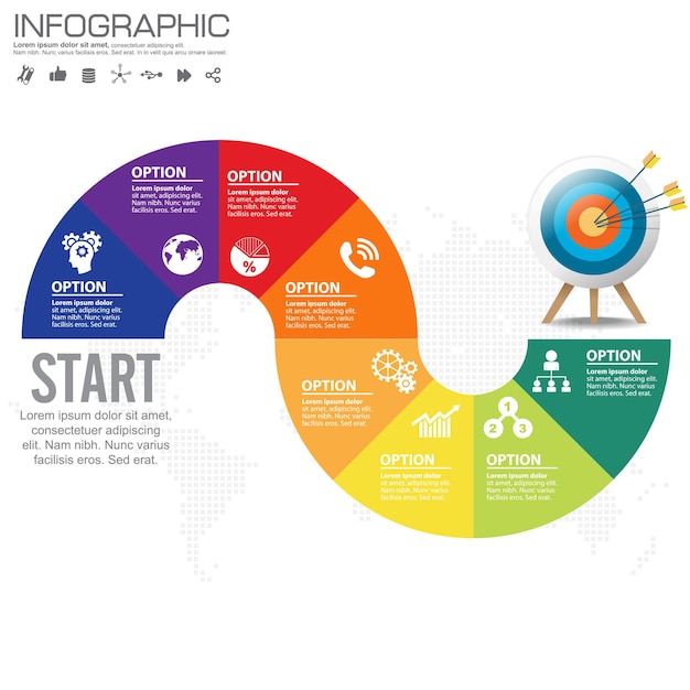 4 steps infographic design