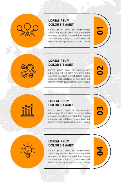 4 steps infographic flowchart design template