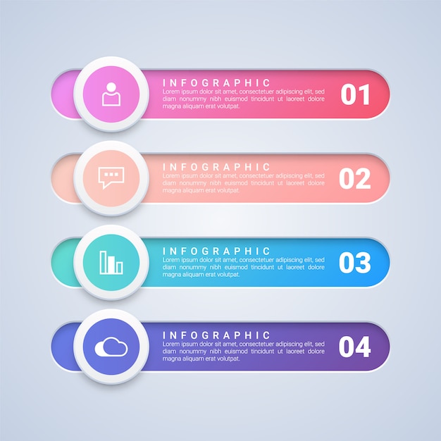 4 Steps Infographic  Template