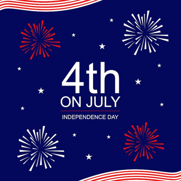 4 th of july poster template for american independence day