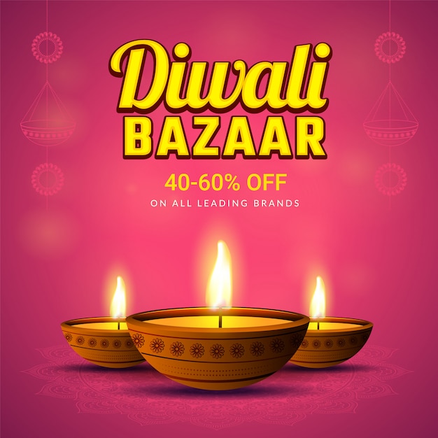 Diwali Bazaar에서 40-60 % 할인 제공.