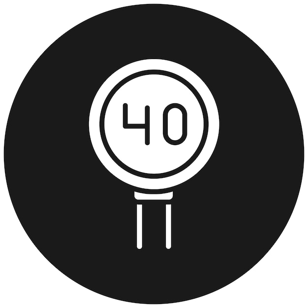 40 икона вектора ограничения скорости может быть использована для набора икон дорожных знаков