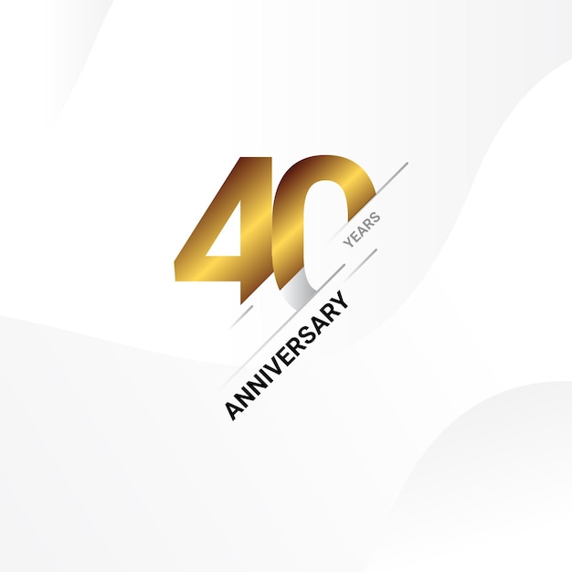 40 year anniversary celebration template design