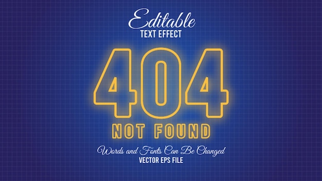 404 bewerkbaar teksteffect