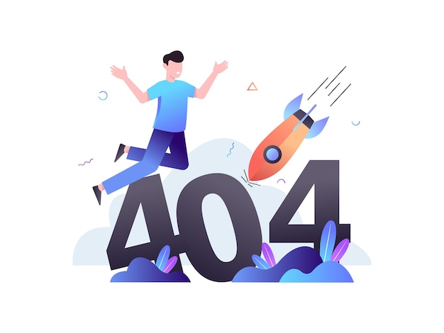 404 Business Failed Illustration