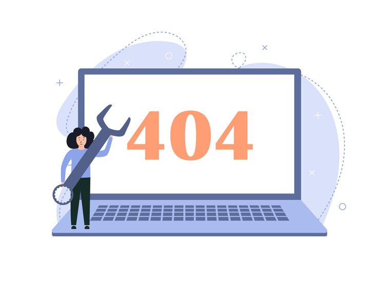 Vector 404 connection error the assistant checks the situation sorry page not found