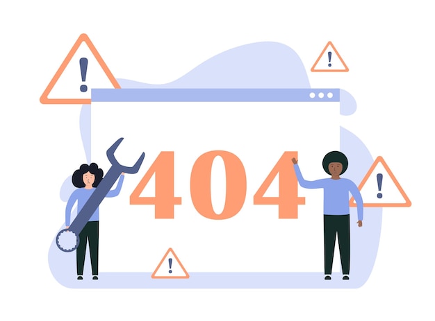 Vector 404 connection error sorry page not found