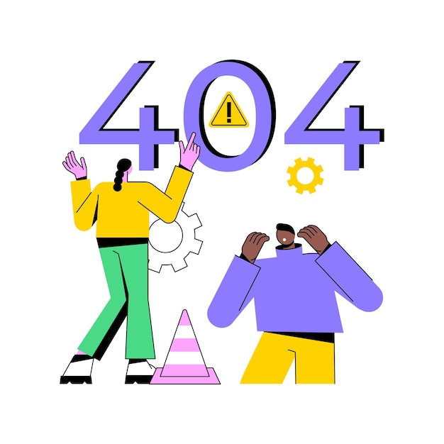 404 error abstract concept vector illustration