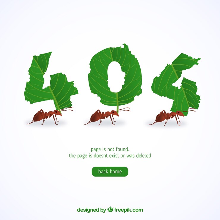 Vector 404 error background with bugs