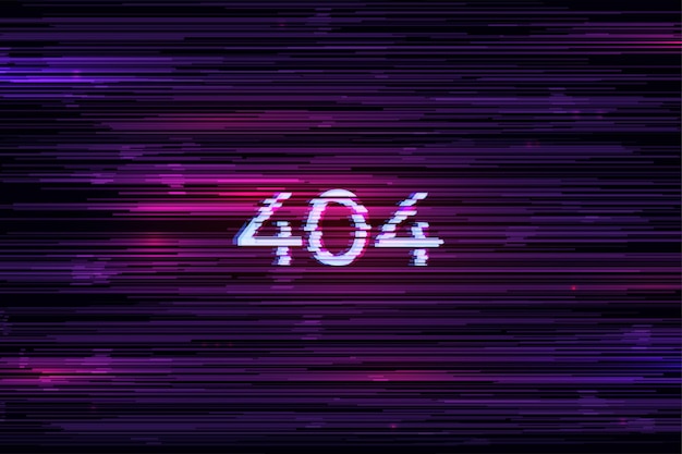 Sfondo di errore 404 con effetto glitch