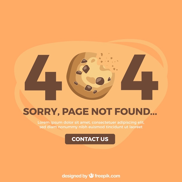 Errore 404 design con cookie