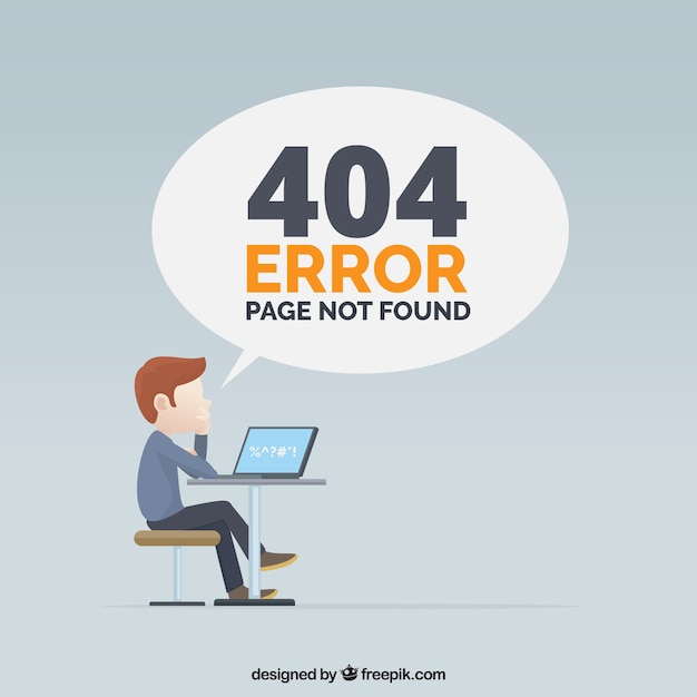 404 error design with man