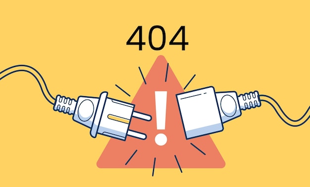 Ошибка 404 Отключение электрической вилки и розетки