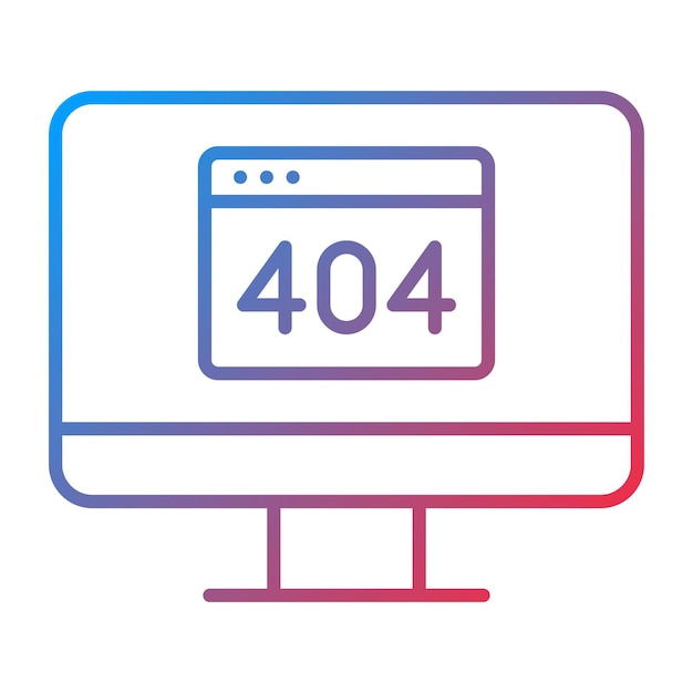 404 エラーアイコンのベクトル画像は Web ホスティングに使用できます