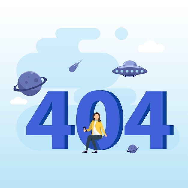 404 error illustration maintenance system technology Showing 404 internet connection problem message