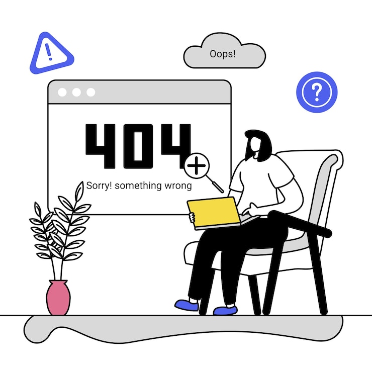 Vector 404 error illustration