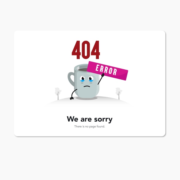 Vector 404 error page design