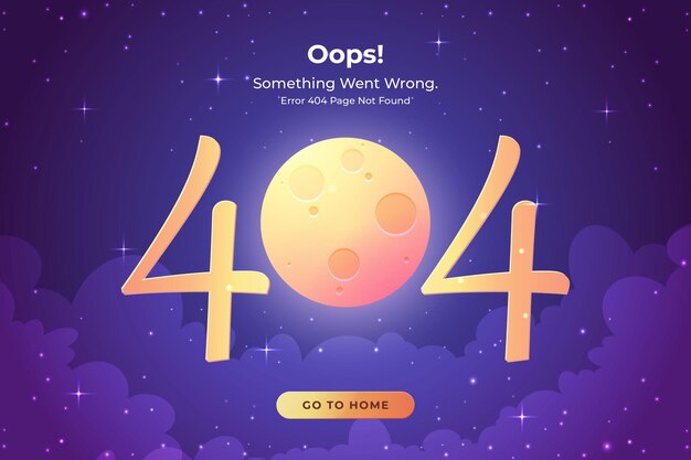 Vector 404 error page not found concept for web page missing