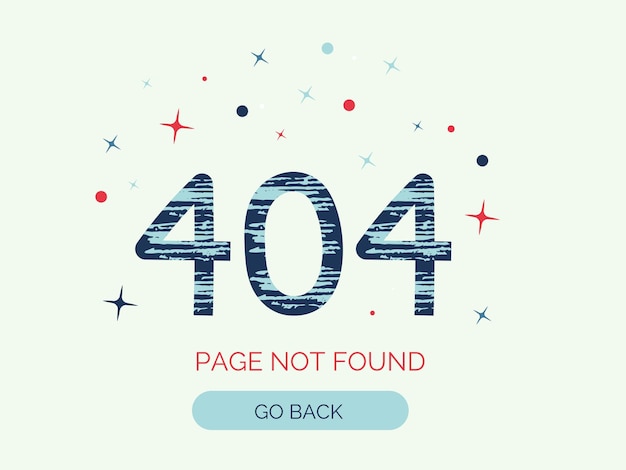 404 error page not found Concept for website with texture numbers Flat vector illustration