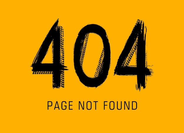 404 error page not found in grunge stylevector