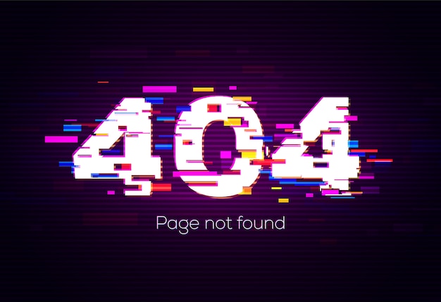 Vector 404 error. page not found.  illustration.