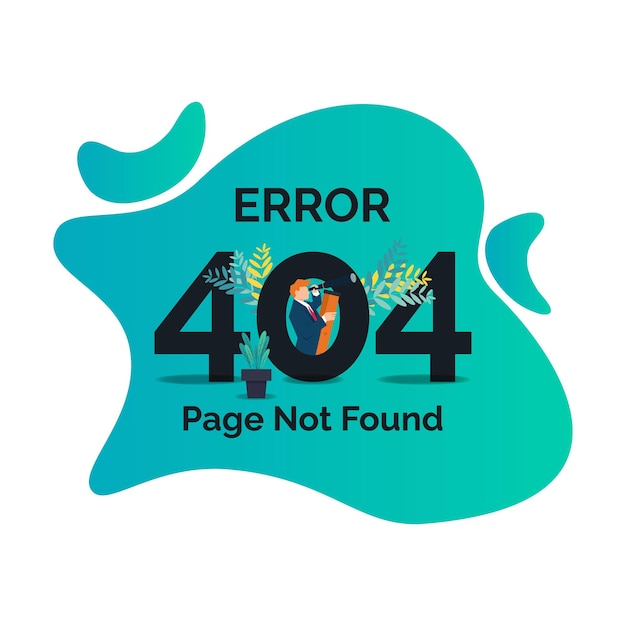 404 오류 페이지를 찾을 수 없습니다. 웹 페이지 디자인 벡터 그림