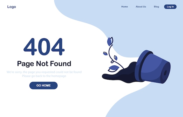 404 error page not found. web template