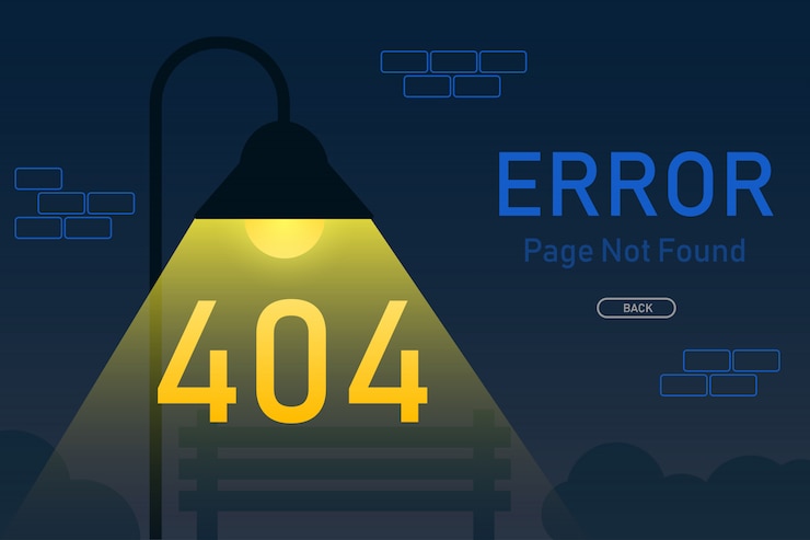 Vector 404  error page not found
