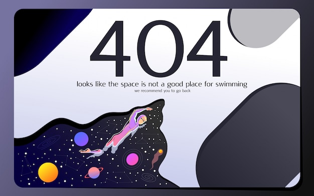 Vector 404 error page not found