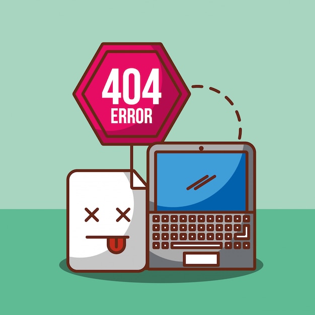 Vector 404 error page not found