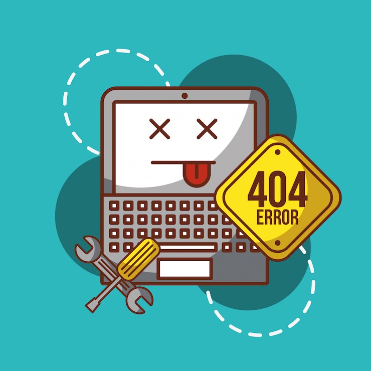 Vector 404 error page not found