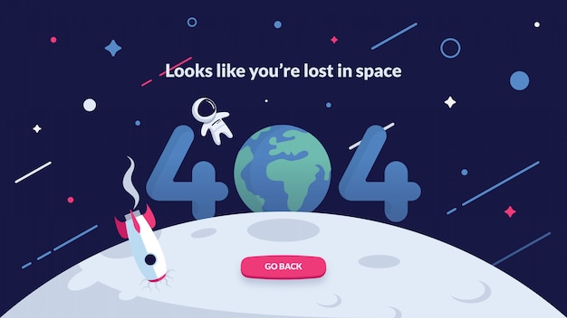 ベクトル 404エラーページ-スペース