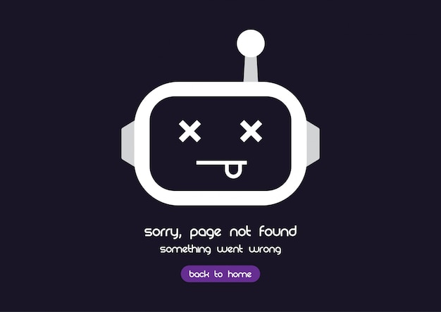 Vector 404 error page