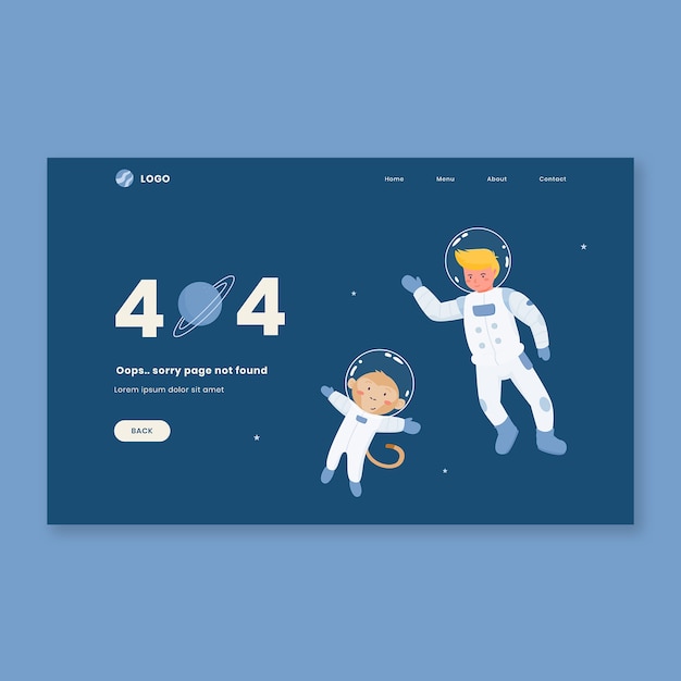 404 error space theme page template