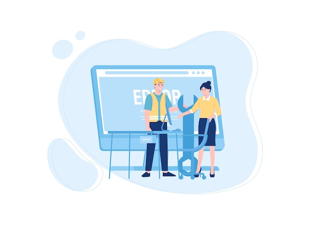 404 error trending concept flat illustration