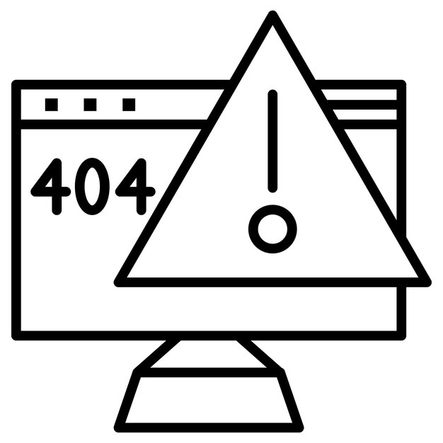 Иллюстрация вектора ошибки 404